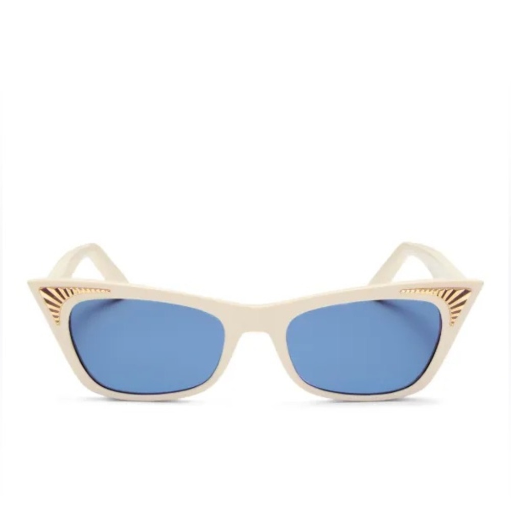 New Valentino Garavani 51mm Cat Eye Sunglasses VLS 175 Ivory